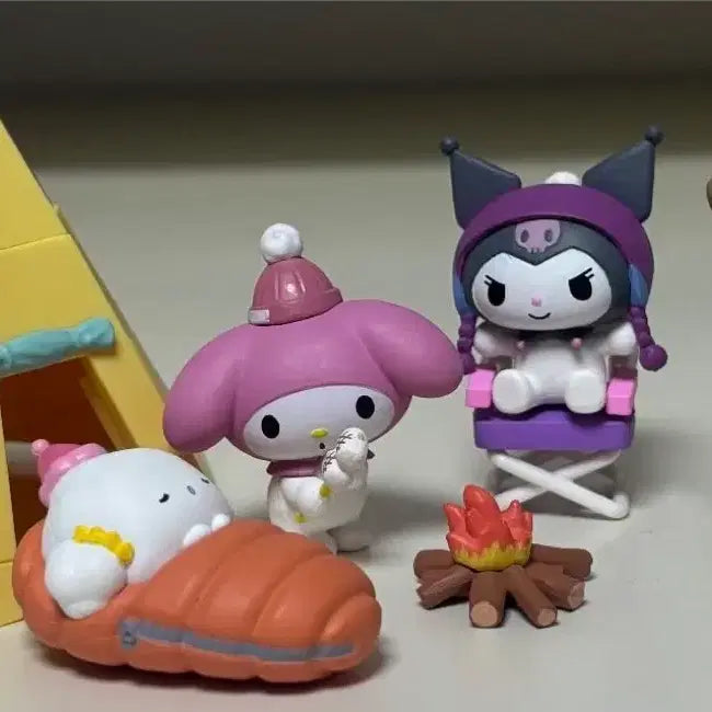[BUNJANG] Sanrio Characters Camping Figure Set / 산리오 캐릭터 캠핑 피규어 세트