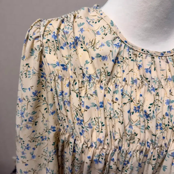 [BUNJANG] Flower Pattern Long Dress / 플라워 롱 원피스 (임산부가능)
