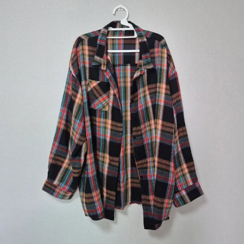 [SOLD OUT] 새상품 빈티지 체크 오버핏 셔츠 빅사이즈 110 120