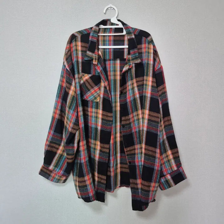 [SOLD OUT] 새상품 빈티지 체크 오버핏 셔츠 빅사이즈 110 120