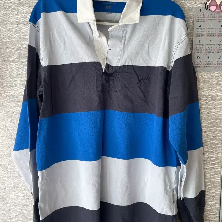 [BUNJANG] Uniqlo JW Anderson Striped Rugby Shirt / 유니클로 JW Anderson 스트라이프 럭비 셔츠 L