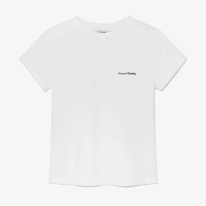 [BUNJANG] Glony Comfy and Sensual Tee White / 글로니 COMFY AND SENSUAL TEE (WHITE) 새상품M