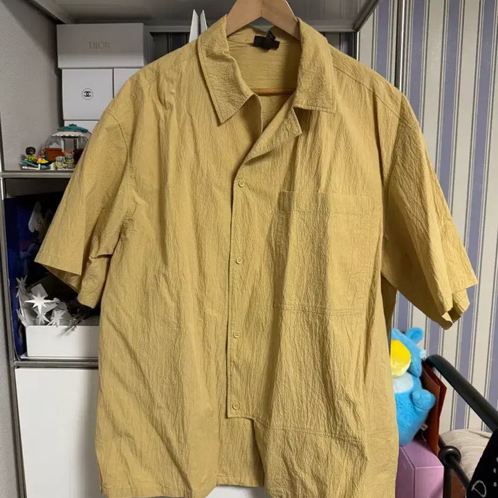 [BUNJANG] H&amp;M Oversized Yellow Shirt / H&amp;M에서 나온 남성 오버핏셔츠