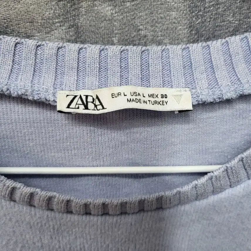 [BUNJANG] ZARA Knit Short Sleeve T-Shirt (Size L / Light Purple) / ZARA 자라 니트 반팔 티셔츠 (L사이즈/연보라)