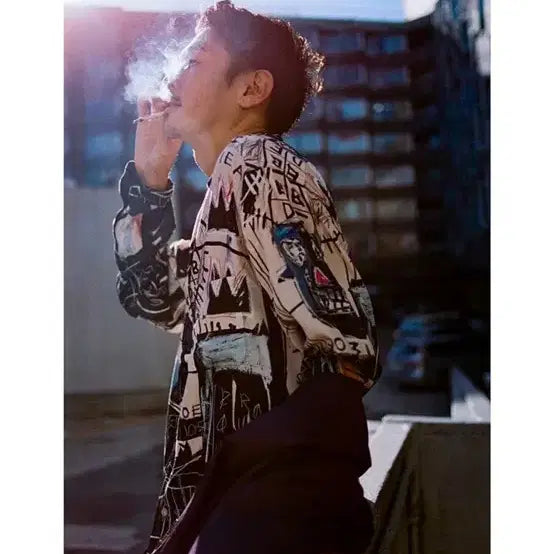 [BUNJANG] Wacko Maria Basquiat Printed Shirt / 와코마리아 바스키아 셔츠