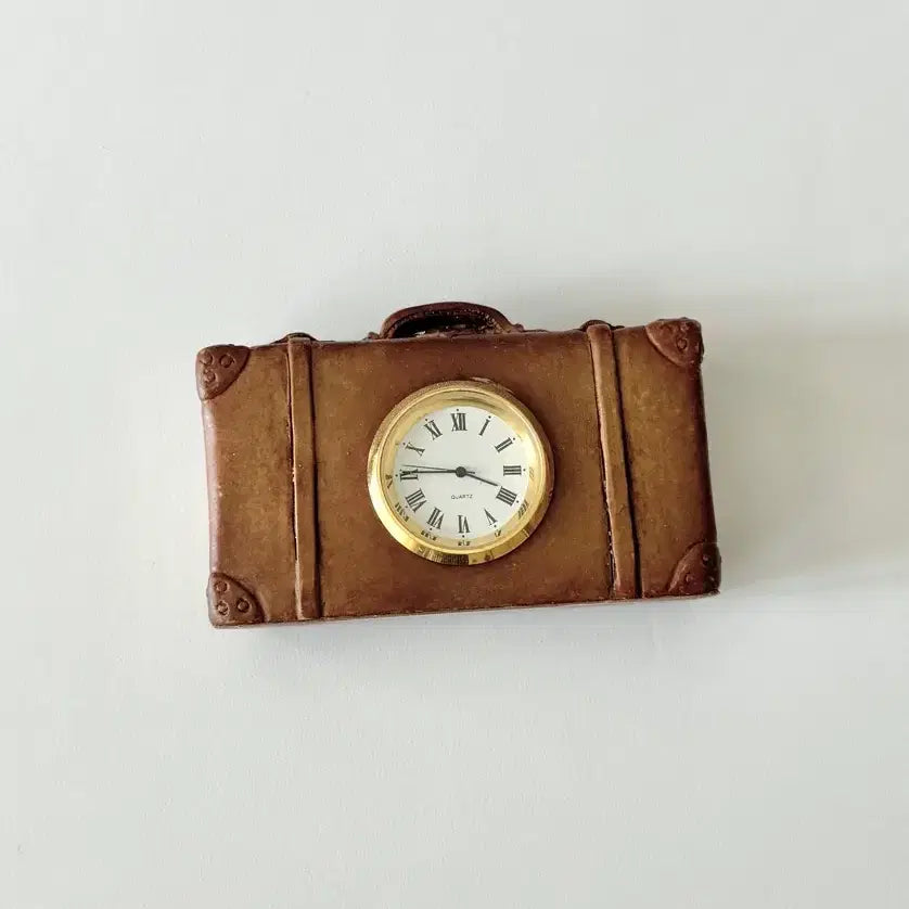 [BUNJANG] Vintage French Travel Case Clock / 빈티지 시계(건전지8개 포함)
