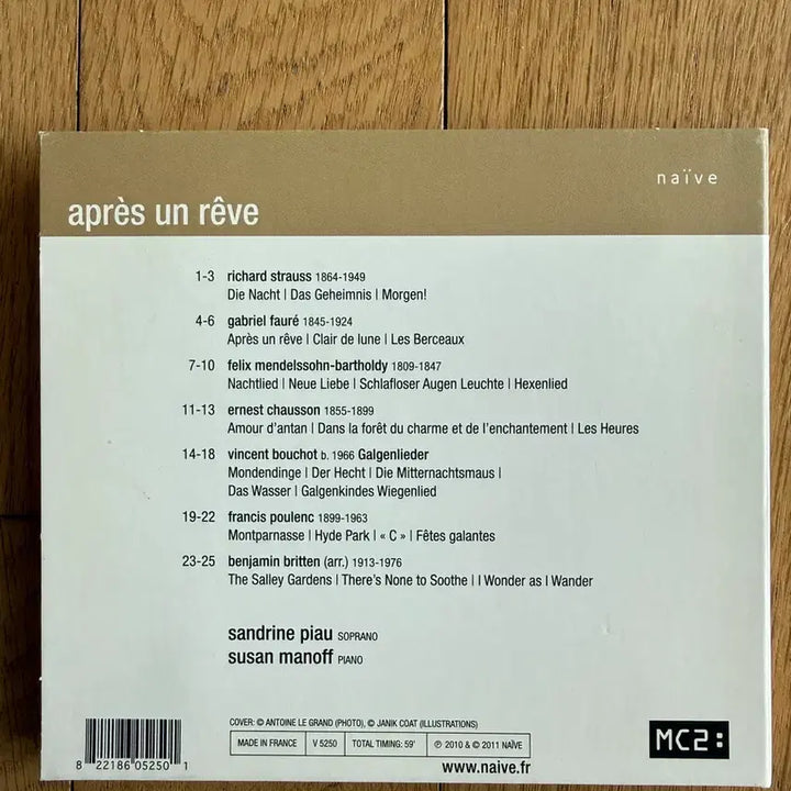 [BUNJANG] Sandrine Piau Après un Rêve CD / 수입] 꿈을 꾼 후에 : 상드린 피우 CD