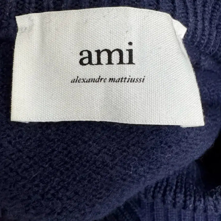 [BUNJANG] AMI Big Heart Oversized Intarsia Knit Sweater (Nautical Blue) - Size L / [L] 아미 빅 하트 오버사이즈 인타르시아 니트 (노틱블루)