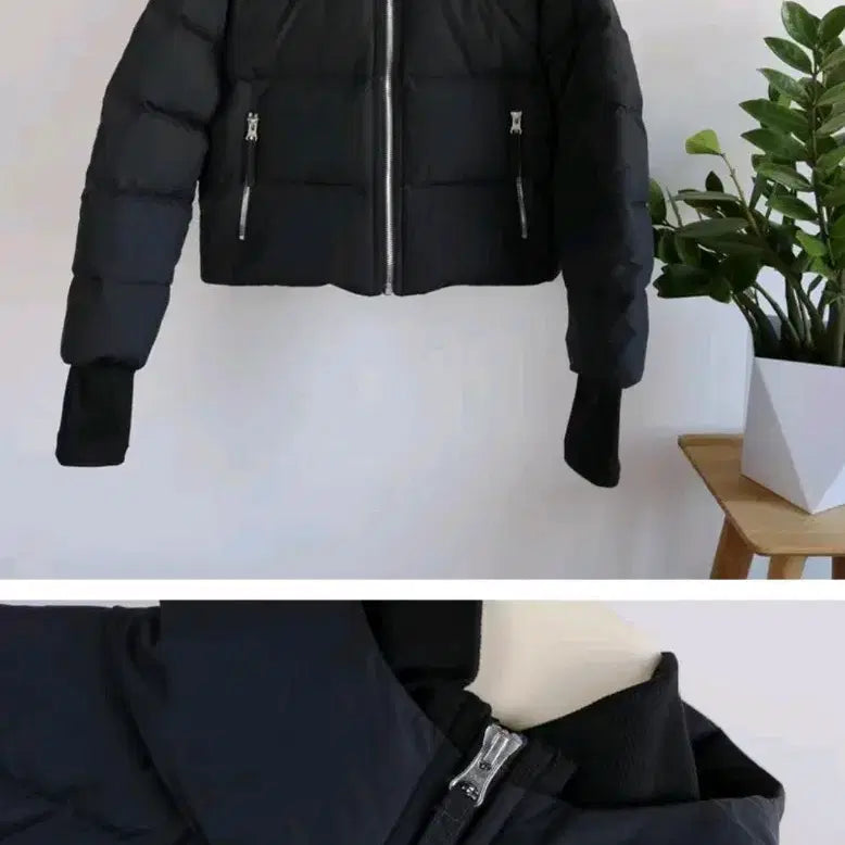[BUNJANG] National Geographic Short Padded Jacket Black / 내셔널지오그래픽 숏패딩 블랙