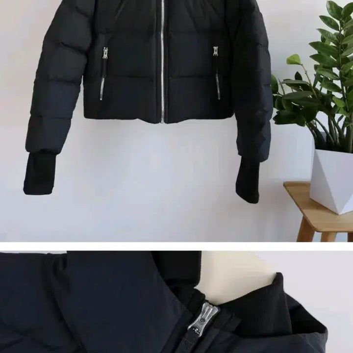 [BUNJANG] National Geographic Short Padded Jacket Black / 내셔널지오그래픽 숏패딩 블랙