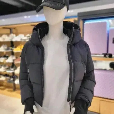 [BUNJANG] National Geographic Short Padded Jacket Black / 내셔널지오그래픽 숏패딩 블랙