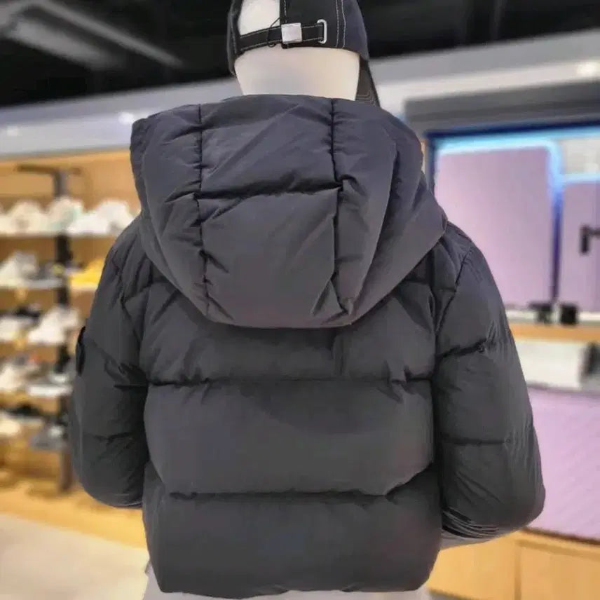 [BUNJANG] National Geographic Short Padded Jacket Black / 내셔널지오그래픽 숏패딩 블랙
