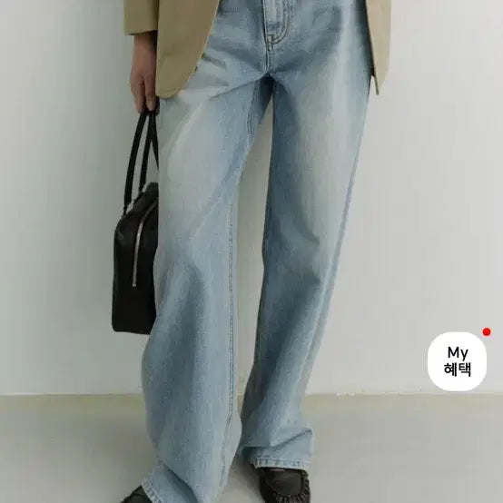 [BUNJANG] Dunst Relaxed Wide Jeans Light Blue S / 던스트 와이드진 라이트블루 S