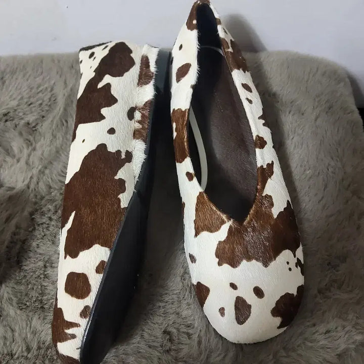 [BUNJANG] Orr Dragonblues Pony Hair Flat Pumps Shoes / 새상품 오르 orr 드레곤블루스 송치 슈즈 플랫 펌프스 38 250