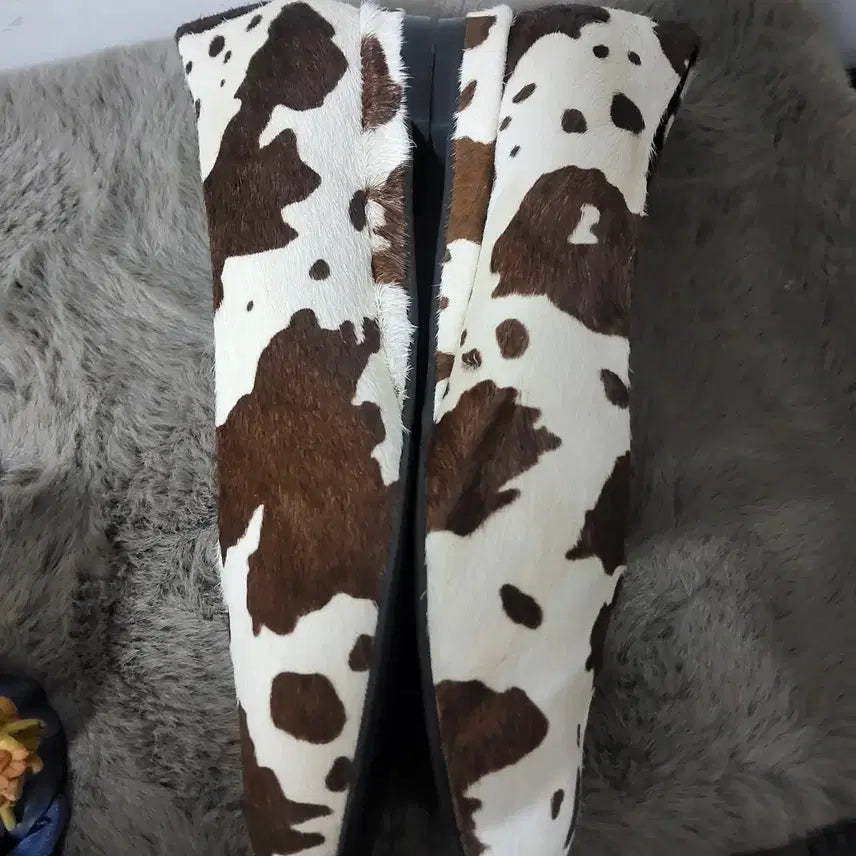 [BUNJANG] Orr Dragonblues Pony Hair Flat Pumps Shoes / 새상품 오르 orr 드레곤블루스 송치 슈즈 플랫 펌프스 38 250