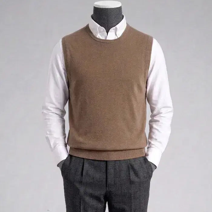 [BUNJANG] ZIOZIA And Z Wool Cashmere Knit Vest Camel / 지오지아 And Z / 앤드지 울캐시미어 니트 베스트 카멜 / 100