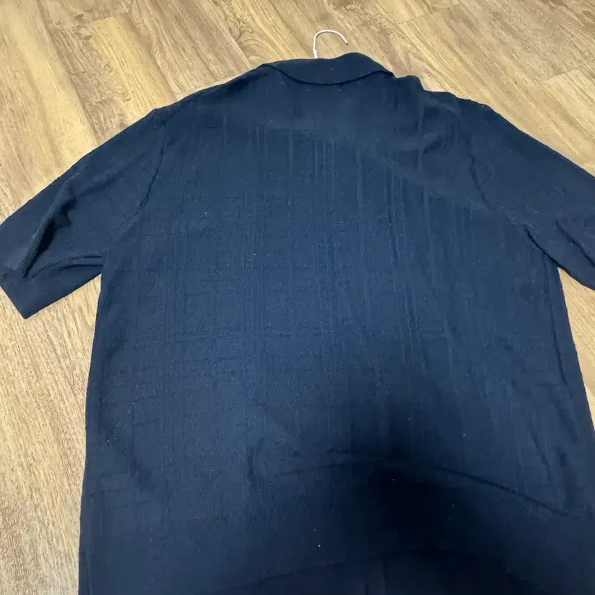 [BUNJANG] Vellie Shadow Check Short Sleeve Cardigan Black / 벨리에 쉐도우 체크 반팔 가디건 블랙 100