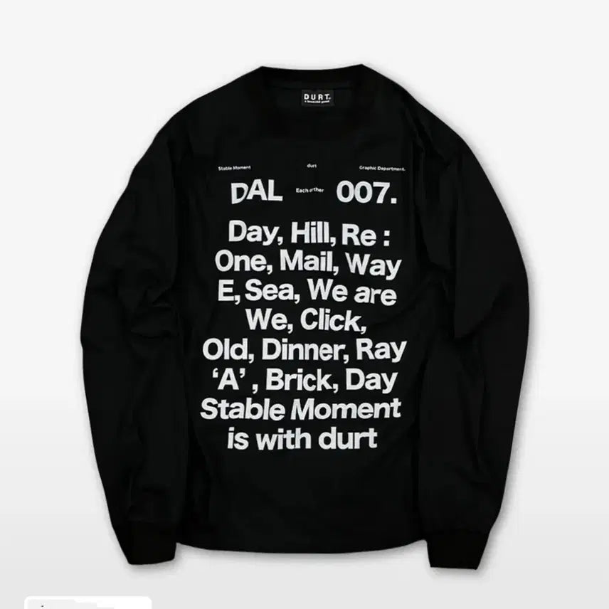 [BUNJANG] The Dirt Long Sleeve Black Shirt / 더트 롱슬리브 블랙