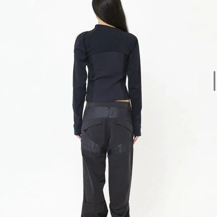 [SOLD OUT] 웻태그 FRONT TUCK RIB PANEL TOP CHARCOAL