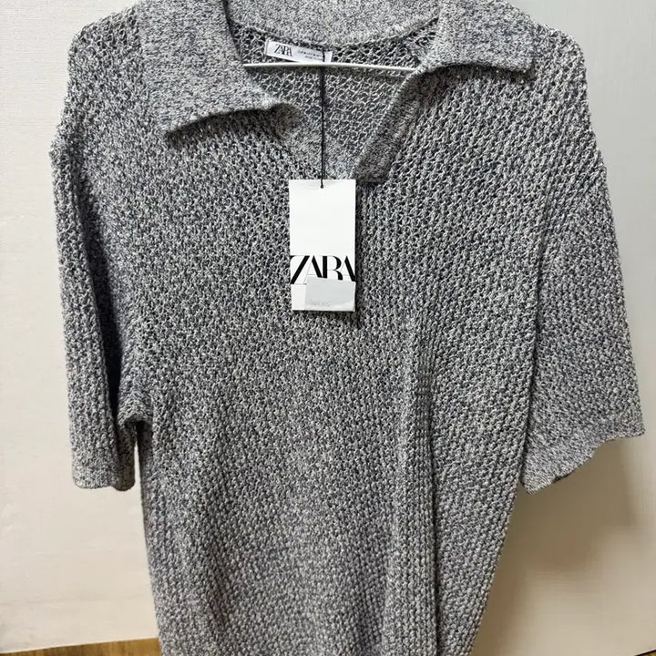 [BUNJANG] Zara Knit Short Sleeve T-Shirt - Medium / 자라 니트 반팔티 M