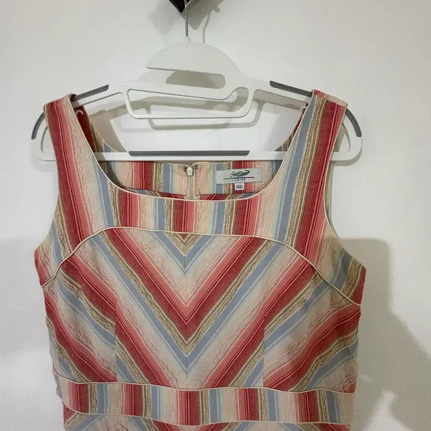 [BUNJANG] Crocodile Stripe Pattern Midi Dress / 스트라이프 패턴 원피스. 크로커다일원피스