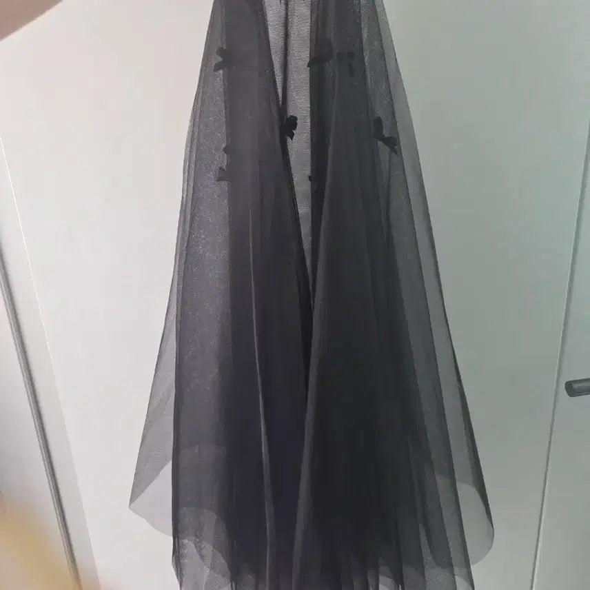 [BUNJANG] Gani Song Bridal Black Veil with Ribbon / 가니송 브라이덜 블랙 무드 베일 리본달림