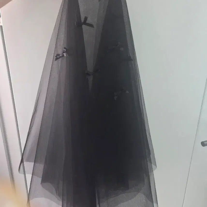 [BUNJANG] Gani Song Bridal Black Veil with Ribbon / 가니송 브라이덜 블랙 무드 베일 리본달림