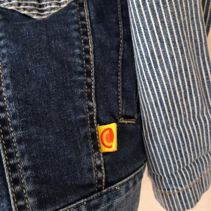 [BUNJANG] LUCKY CHOUETTE Striped Denim Jacket / 럭키슈에뜨 (LUCKY CHOUETTE) 스트라이프 청자켓