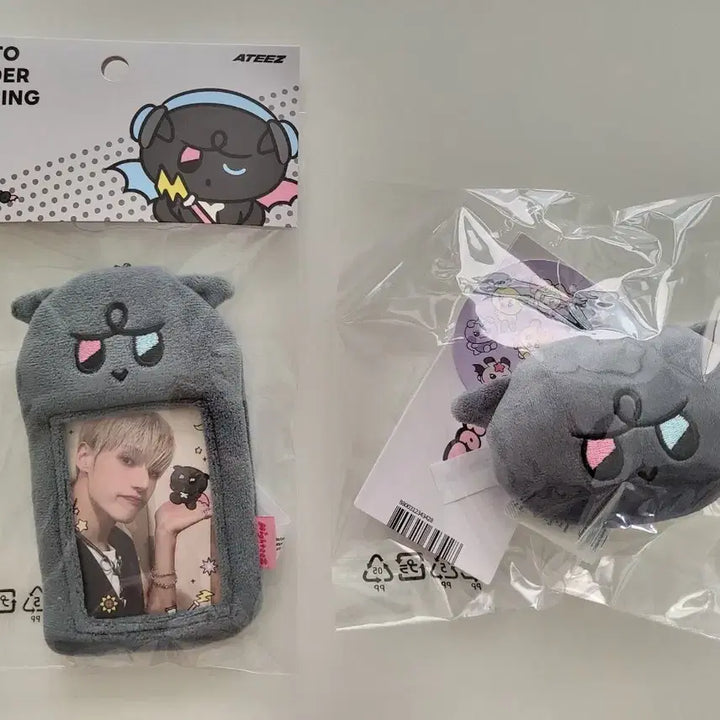 [BUNJANG] ATEEZ Wooyoung MIGHTINY Kkamyo Photocard Holder &amp; Doll Keyring / 에이티즈 ateez 마이티즈 우영 깜요 포카홀더 &amp; 인형 키링