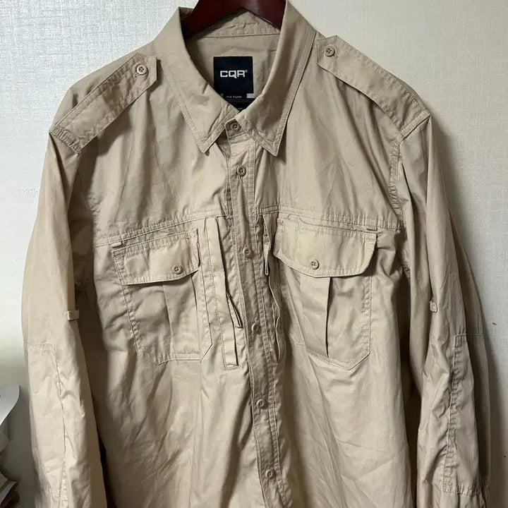 [BUNJANG] CQR Khaki Long-Sleeve Shirt XL / CQR 카키색 남방 셔츠 XL