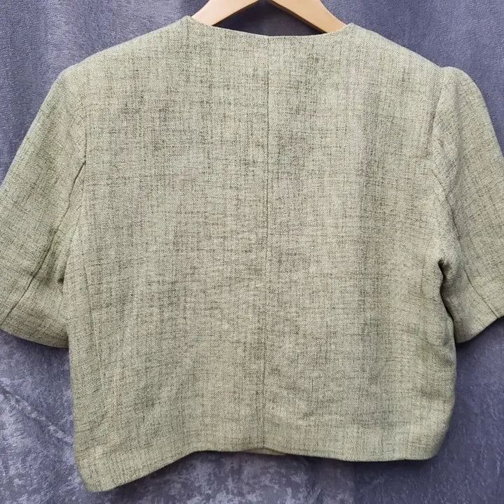 [BUNJANG] Piano Heaven Pistachio Short Sleeve Jacket (Olive) / piano heaven 피스타치오 반팔 자켓 (올리브)