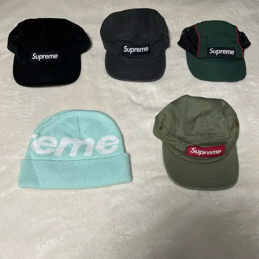 [BUNJANG] Supreme Bundle Set of 5 Caps and Beanies / 슈프림 캠프캡, 비니 5종 일괄  서비스+1