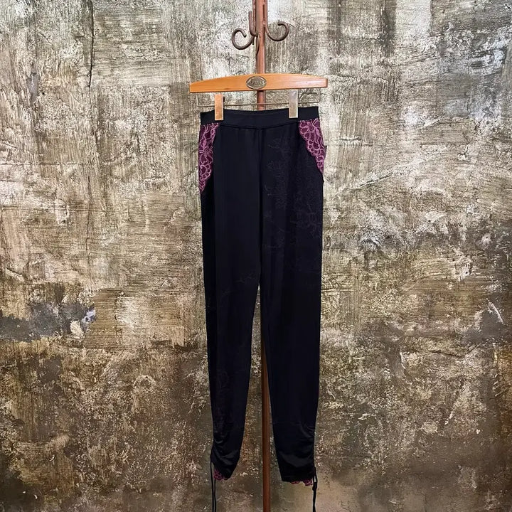 [BUNJANG] ozz on Honest Lace Shirring Pants Leggings / ozz on 오즈 오네스트 레이스 스패츠 셔링 팬츠 레깅스
