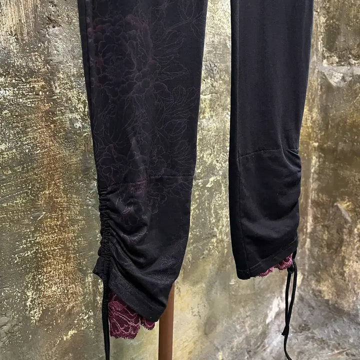 [BUNJANG] ozz on Honest Lace Shirring Pants Leggings / ozz on 오즈 오네스트 레이스 스패츠 셔링 팬츠 레깅스
