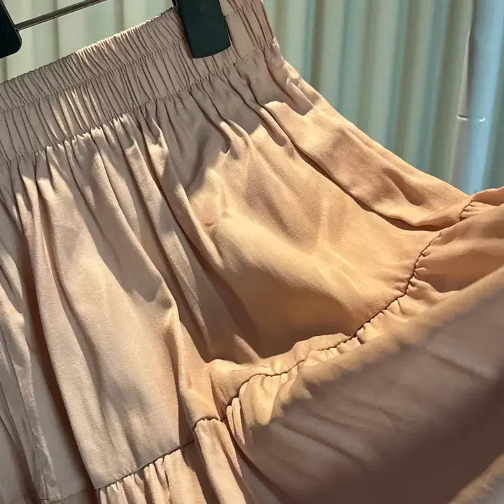 [BUNJANG] Pink Ruffle Long Skirt / 핑크 캉캉 롱스커트