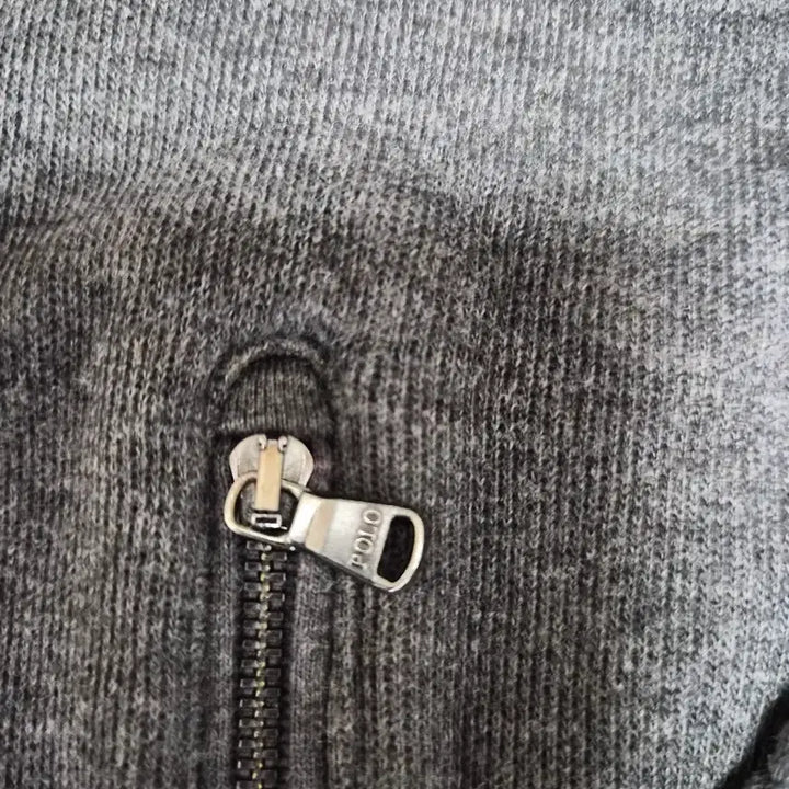 [BUNJANG] Polo Ralph Lauren Gray Knit Zip-up Jacket / 폴로 랄프로렌 그레이 니트집업 자켓