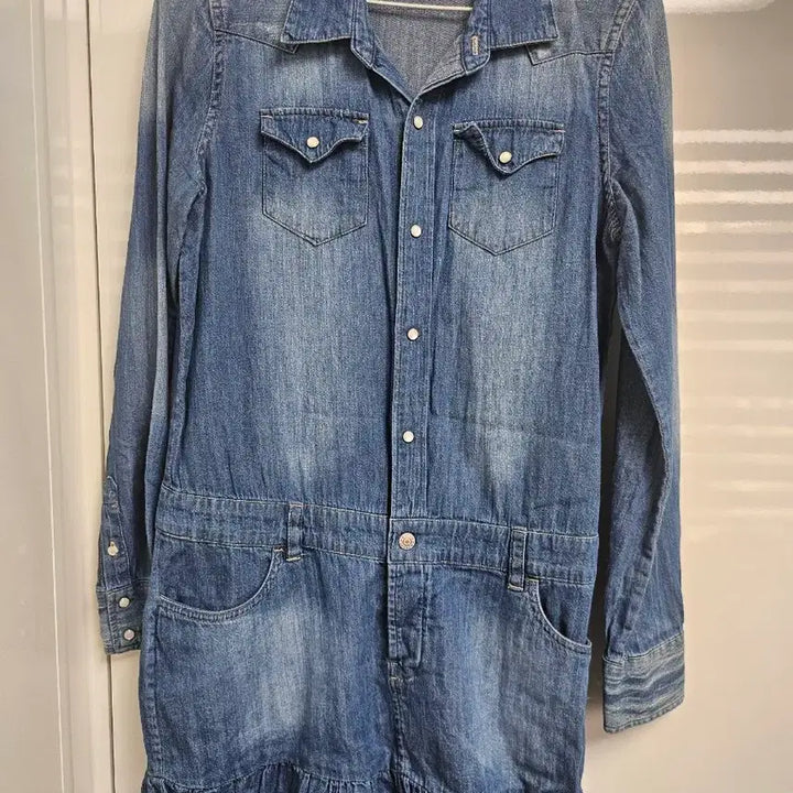 [BUNJANG] Polo Ralph Lauren Denim Long Shirt Dress / 폴로랄프로렌 데님 롱 청셔츠 원피스 (55)