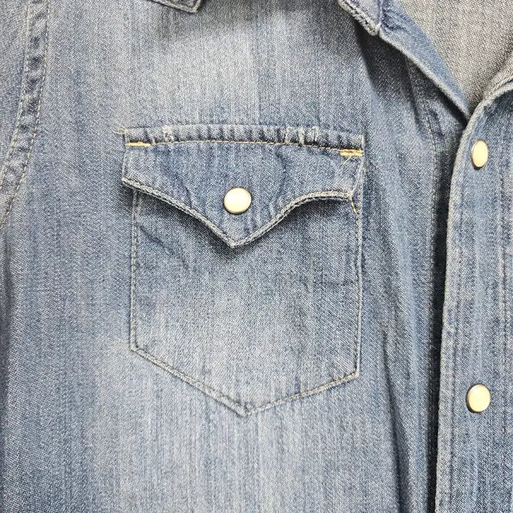 [BUNJANG] Polo Ralph Lauren Denim Long Shirt Dress / 폴로랄프로렌 데님 롱 청셔츠 원피스 (55)