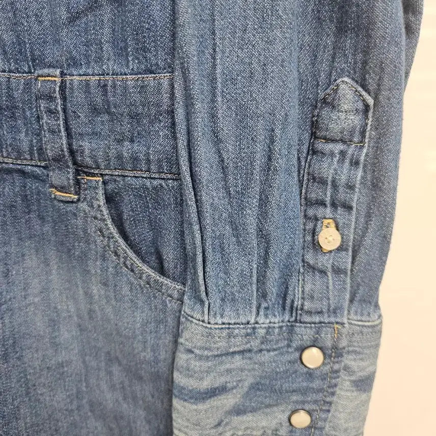 [BUNJANG] Polo Ralph Lauren Denim Long Shirt Dress / 폴로랄프로렌 데님 롱 청셔츠 원피스 (55)