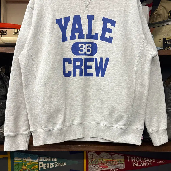 [BUNJANG] Yale Crew Heritage Lettering Heavyweight Sweatshirt / 예일 크루 헤리티지 레터링 헤비웨이트 스웻셔츠 N1215