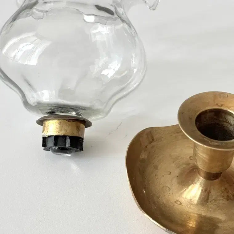 [BUNJANG] Vintage Brass Candlestick and Votive Set / 빈티지 촛대보티브 세트