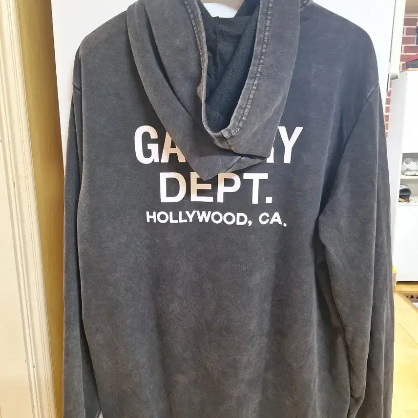 [SOLD OUT] 갤러리 디파트 후드티 차콜 HOLLYWOOD CA 슬리브 후드티 새상품