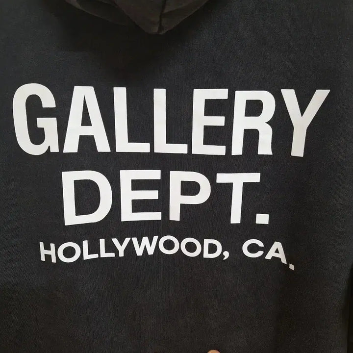 [SOLD OUT] 갤러리 디파트 후드티 차콜 HOLLYWOOD CA 슬리브 후드티 새상품