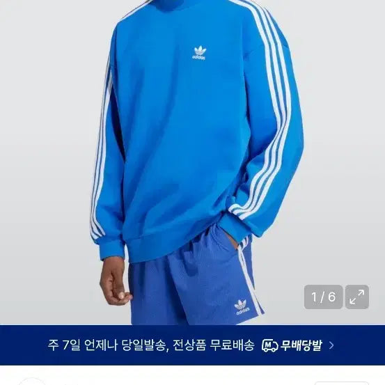 [BUNJANG] Adidas Blue Sweatshirt 2XL / 아디다스 블루 맨투맨 2xl 오리지널