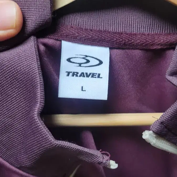 [BUNJANG] Travel Wine Color Track Jacket / 트래블 와인색 트랙 자켓