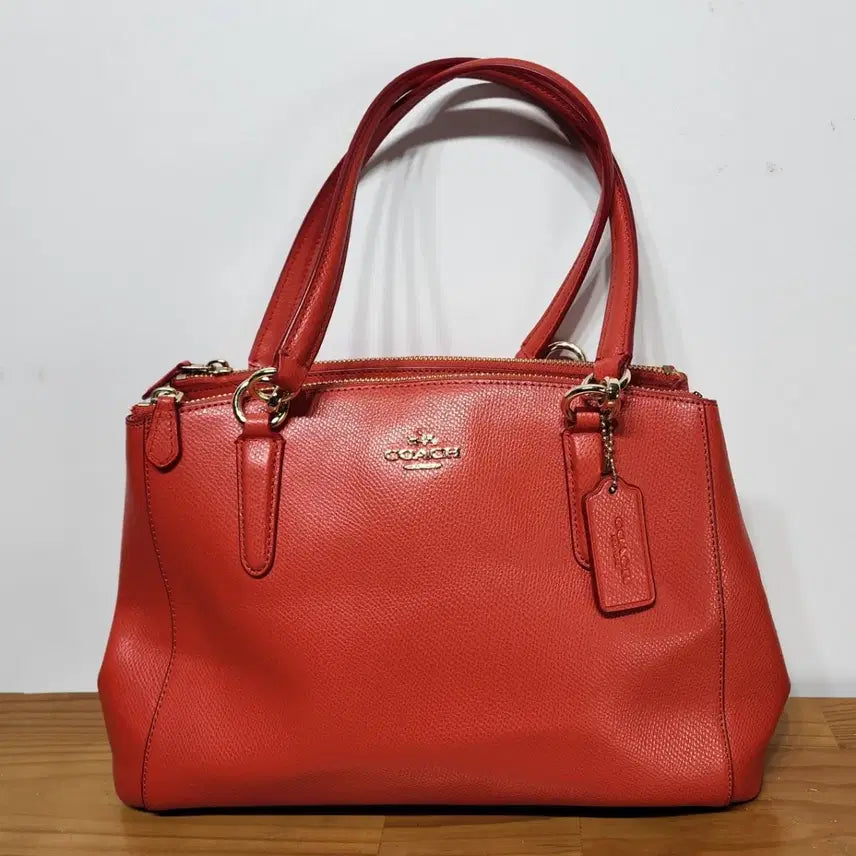 [BUNJANG] Coach Crossgrain Leather Mini Christie Carryall Bag / 코치 COACH 크로스그레인 레더미니크리스티캐리올가방