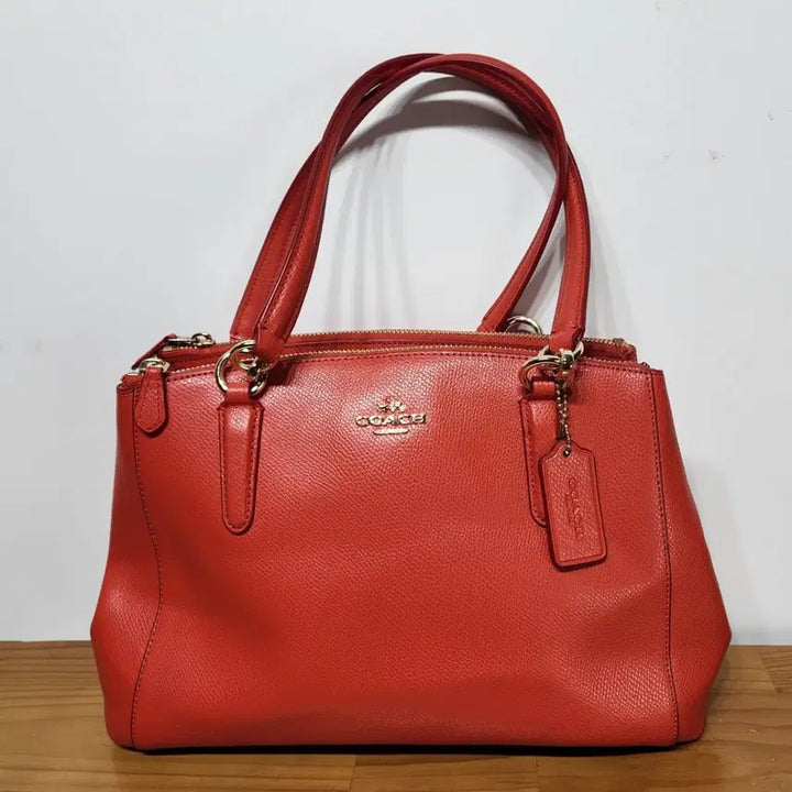 [BUNJANG] Coach Crossgrain Leather Mini Christie Carryall Bag / 코치 COACH 크로스그레인 레더미니크리스티캐리올가방