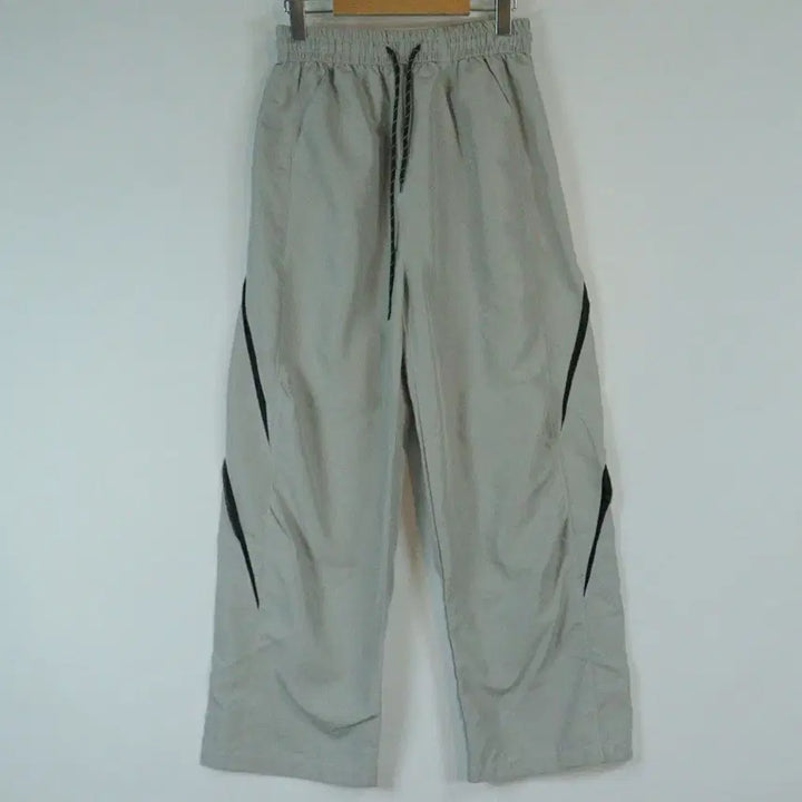 [BUNJANG] Gray Woven Wide Leg Pants / 흐린 그레이 우븐 팬츠 FREE 밴딩 와이드 바지 데일리