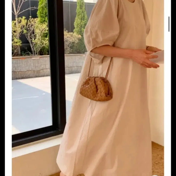 [BUNJANG] Volume Sleeve Midi Dress / ( 키큰분)55-88사이즈 볼륨소매 바스락 롱원피스