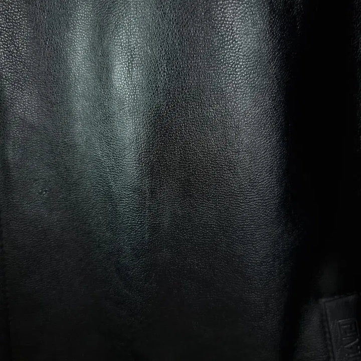 [BUNJANG] Vintage Real Sheepskin Leather Zip-Up Jacket Black / 빈티지 리얼 쉽스킨 양가죽 집업 레더 자켓 블랙 M20085